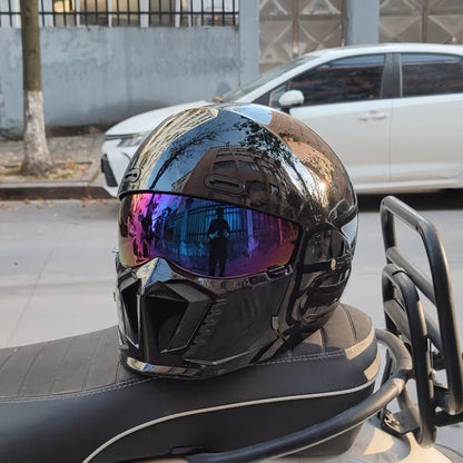 “ORZ Retro Motorcycle Helmet – Full Face, Bluetooth Ready” - MoToPLY XHLO120MoToPLY XXXL“ORZ Retro Motorcycle Helmet – Full Face, Bluetooth Ready”