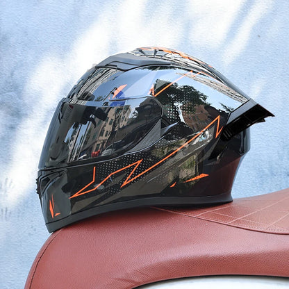 JIEKAI Full Face Motorcycle Helmet with Dual Visors – Summer Comfort Design