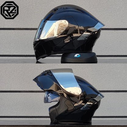 ORZ Dual Lens Flip Up Motorcycle Helmet DOT Approved - MoToPLY XMoToPLY XMORZ Dual Lens Flip Up Motorcycle Helmet DOT Approved