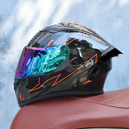 JIEKAI Full Face Motorcycle Helmet with Dual Visors – Summer Comfort Design