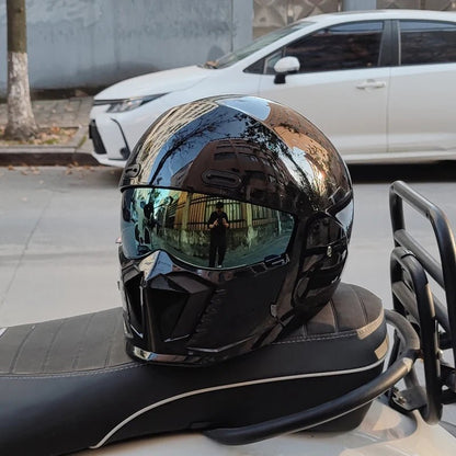 “ORZ Retro Motorcycle Helmet – Full Face, Bluetooth Ready” - MoToPLY XHLO124MoToPLY XXXL“ORZ Retro Motorcycle Helmet – Full Face, Bluetooth Ready”