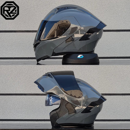 ORZ Dual Lens Flip Up Motorcycle Helmet DOT Approved - MoToPLY XMoToPLY XMORZ Dual Lens Flip Up Motorcycle Helmet DOT Approved