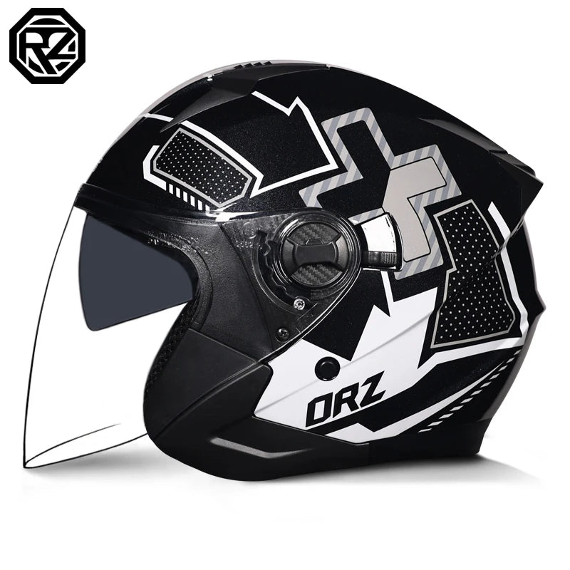 ORZ Motorcycle Half Helmet – Lightweight & Stylish – MoToPLY X - MoToPLY XMoToPLY XM#original_value#
