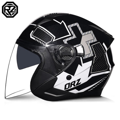 ORZ Motorcycle Half Helmet – Lightweight & Stylish – MoToPLY X - MoToPLY XMoToPLY XM#original_value#
