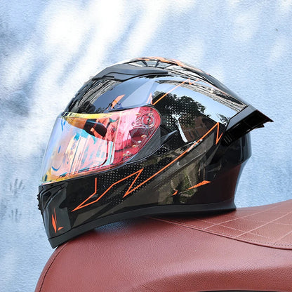 JIEKAI Full Face Motorcycle Helmet with Dual Visors – Summer Comfort Design