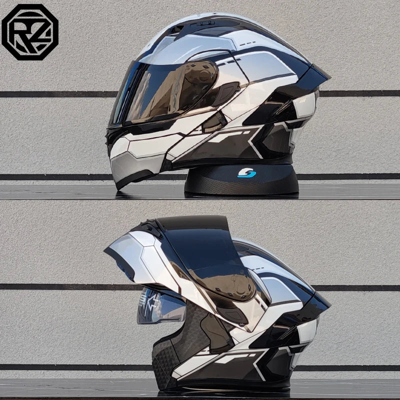 ORZ Dual Lens Flip Up Motorcycle Helmet DOT Approved - MoToPLY XMoToPLY XMORZ Dual Lens Flip Up Motorcycle Helmet DOT Approved