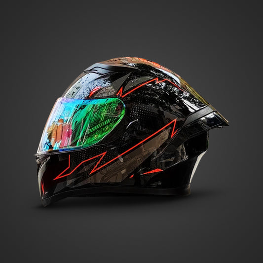 “DOT Full Face Motorcycle Helmet – Dual Lens Flip-Up Modular”