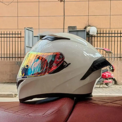 “DOT Full Face Motorcycle Helmet – Dual Lens Flip-Up Modular”