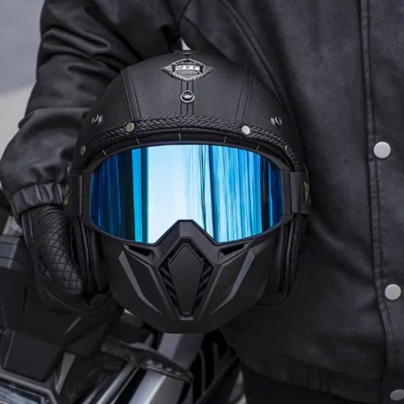 Keaz Retro Open Face Helmet – Anti - Fog & Ventilated DOT Approved - MoToPLY XHR150MoToPLY XSKeaz Retro Open Face Helmet – Anti - Fog & Ventilated DOT Approved