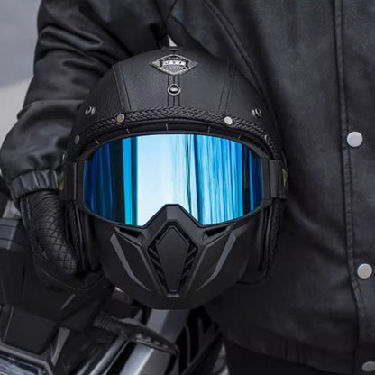 Keaz Retro Open Face Helmet – Anti - Fog & Ventilated DOT Approved - MoToPLY XHR150MoToPLY XSKeaz Retro Open Face Helmet – Anti - Fog & Ventilated DOT Approved