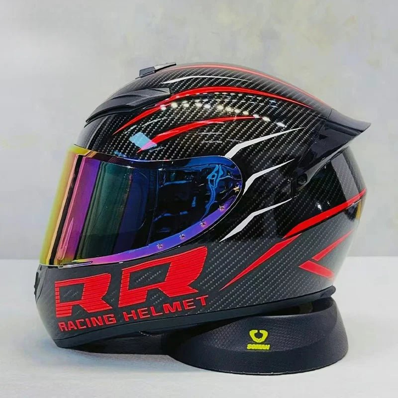 Nine - Tailed Fox Full Face Motorcycle Helmet – HD Graphic Design & Scratch - Resistant Lens - MoToPLY XHTM142MoToPLY XSNine - Tailed Fox Full Face Motorcycle Helmet – HD Graphic Design & Scratch - Resistant Lens