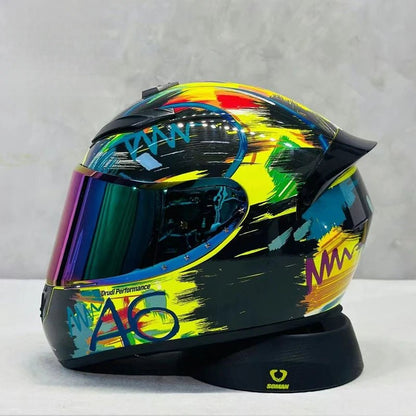 Nine - Tailed Fox Full Face Motorcycle Helmet – HD Graphic Design & Scratch - Resistant Lens - MoToPLY XHTM136MoToPLY XSNine - Tailed Fox Full Face Motorcycle Helmet – HD Graphic Design & Scratch - Resistant Lens