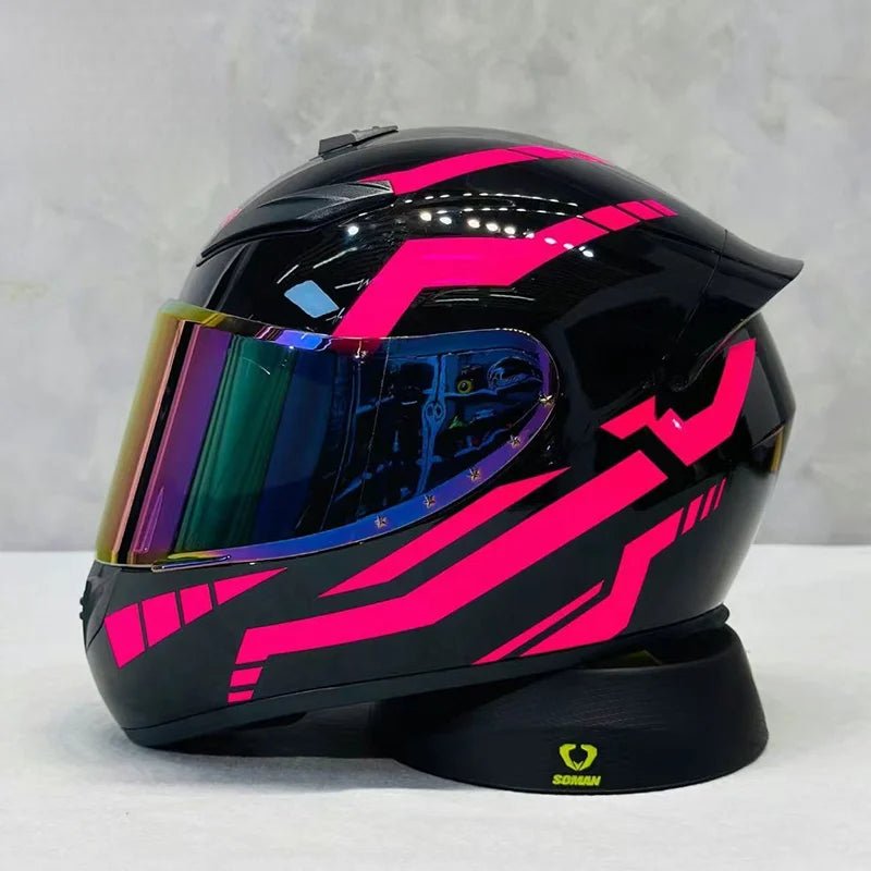 Nine - Tailed Fox Full Face Motorcycle Helmet – HD Graphic Design & Scratch - Resistant Lens - MoToPLY XHTM172MoToPLY XSNine - Tailed Fox Full Face Motorcycle Helmet – HD Graphic Design & Scratch - Resistant Lens