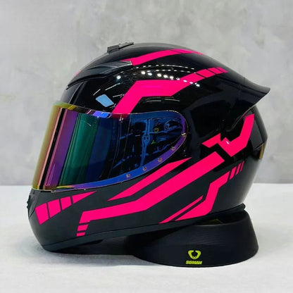 Nine - Tailed Fox Full Face Motorcycle Helmet – HD Graphic Design & Scratch - Resistant Lens - MoToPLY XHTM172MoToPLY XSNine - Tailed Fox Full Face Motorcycle Helmet – HD Graphic Design & Scratch - Resistant Lens