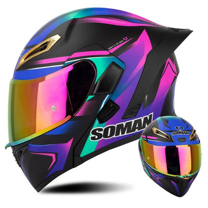 DOT Approved Full Face Flip Up Motorcycle Helmet Dual Visor Modular - MoToPLY XST105MoToPLY XSDOT Approved Full Face Flip Up Motorcycle Helmet Dual Visor Modular