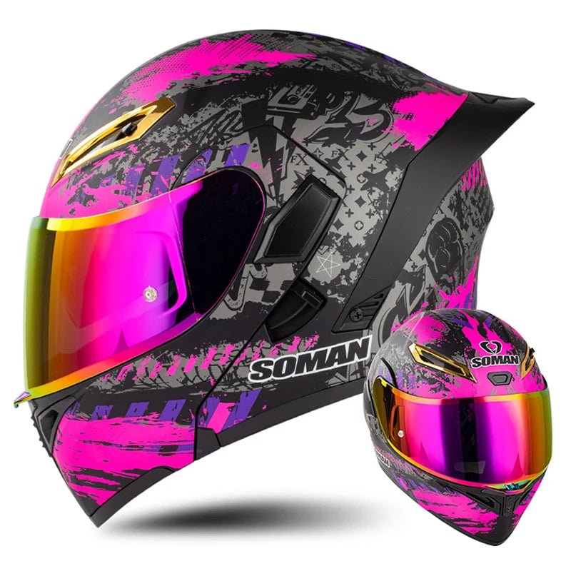 DOT Approved Full Face Flip Up Motorcycle Helmet Dual Visor Modular - MoToPLY XST115MoToPLY XSDOT Approved Full Face Flip Up Motorcycle Helmet Dual Visor Modular