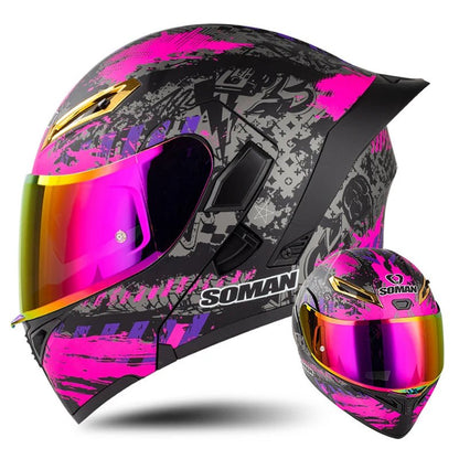 DOT Approved Full Face Flip Up Motorcycle Helmet Dual Visor Modular - MoToPLY XST115MoToPLY XSDOT Approved Full Face Flip Up Motorcycle Helmet Dual Visor Modular