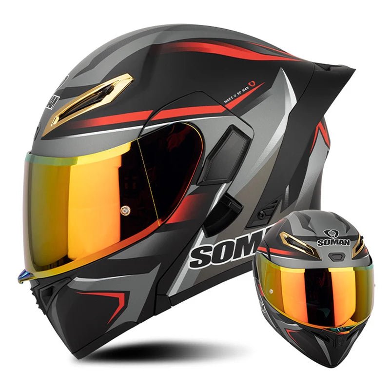 DOT Approved Full Face Flip Up Motorcycle Helmet Dual Visor Modular - MoToPLY XST135MoToPLY XSDOT Approved Full Face Flip Up Motorcycle Helmet Dual Visor Modular