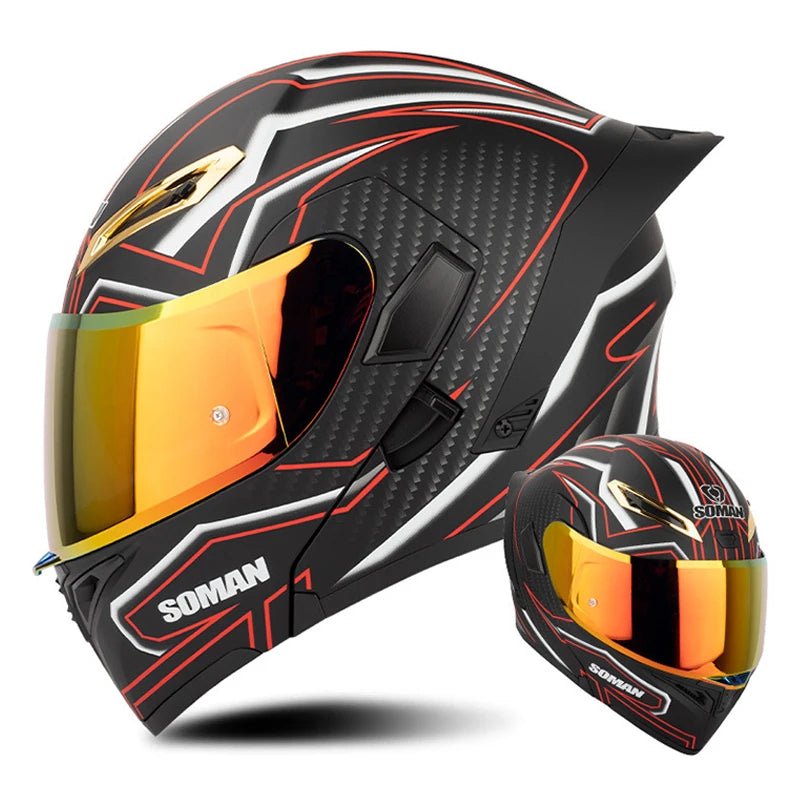 DOT Approved Full Face Flip Up Motorcycle Helmet Dual Visor Modular - MoToPLY XST140MoToPLY XSDOT Approved Full Face Flip Up Motorcycle Helmet Dual Visor Modular