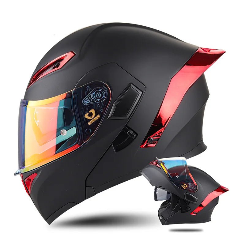 DOT Approved Full Face Flip Up Motorcycle Helmet Dual Visor Modular - MoToPLY XST160MoToPLY XSDOT Approved Full Face Flip Up Motorcycle Helmet Dual Visor Modular