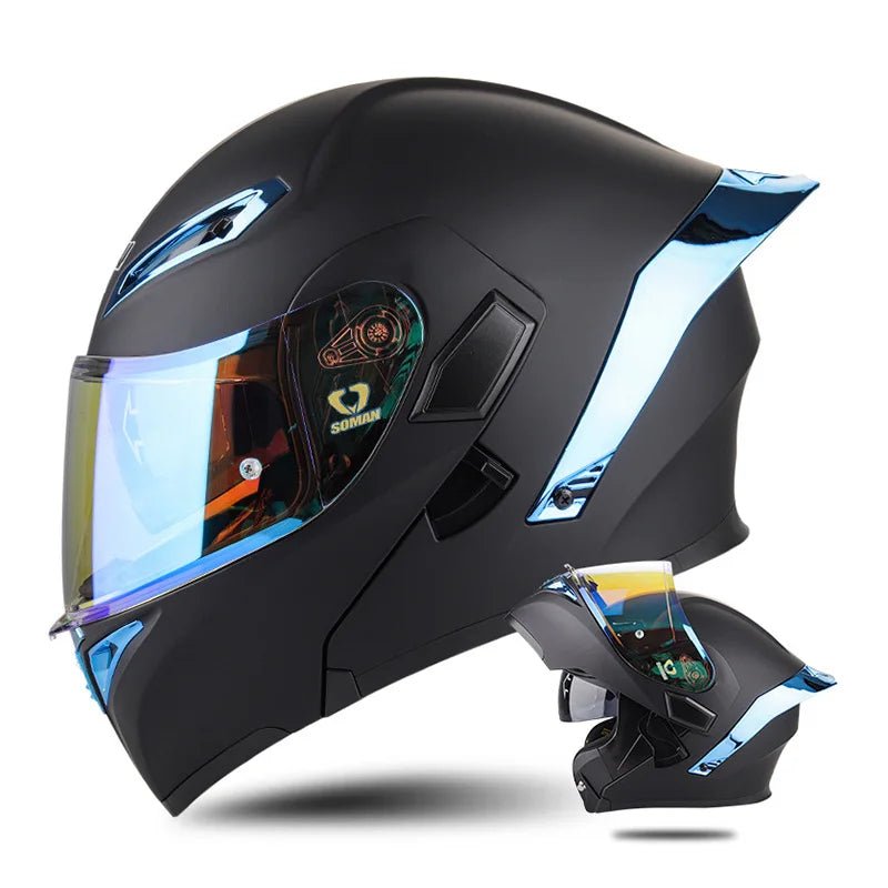 DOT Approved Full Face Flip Up Motorcycle Helmet Dual Visor Modular - MoToPLY XST165MoToPLY XSDOT Approved Full Face Flip Up Motorcycle Helmet Dual Visor Modular