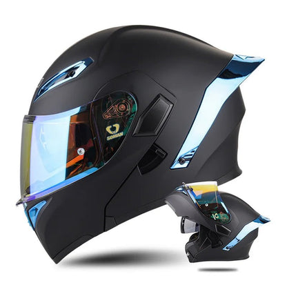 DOT Approved Full Face Flip Up Motorcycle Helmet Dual Visor Modular - MoToPLY XST165MoToPLY XSDOT Approved Full Face Flip Up Motorcycle Helmet Dual Visor Modular