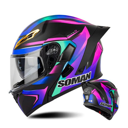 DOT Approved Full Face Flip Up Motorcycle Helmet Dual Visor Modular - MoToPLY XST170MoToPLY XSDOT Approved Full Face Flip Up Motorcycle Helmet Dual Visor Modular